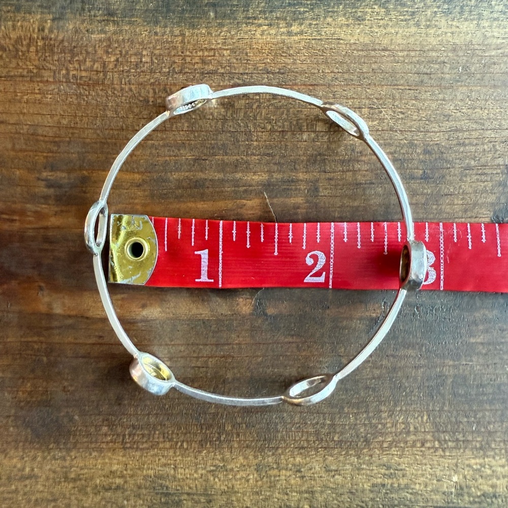 Silpada Sterling Silver and Brass Charm Bangle Bracelet - Picture 4 of 9